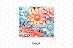 3D Floral 20 oz Skinny Tumbler Sublimation Design