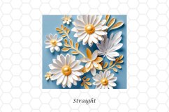 3D Floral 20 oz Skinny Tumbler Sublimation Design