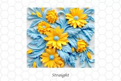 3D Floral 20 oz Skinny Tumbler Sublimation Design