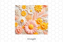 3D Floral 20 oz Skinny Tumbler Sublimation Design