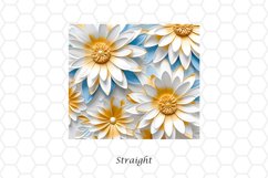 3D Floral 20 oz Skinny Tumbler Sublimation Design