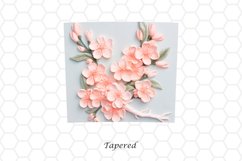 3D Floral 20 oz Skinny Tumbler Sublimation Design