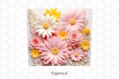 3D Floral 20 oz Skinny Tumbler Sublimation Design