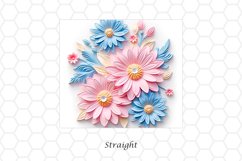 3D Floral 20 oz Skinny Tumbler Sublimation Design