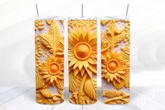 3D Floral 20 oz Skinny Tumbler Sublimation Design
