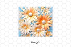 3D Floral 20 oz Skinny Tumbler Sublimation Design