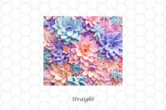 3D Floral 20 oz Skinny Tumbler Sublimation Design