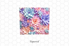 3D Floral 20 oz Skinny Tumbler Sublimation Design