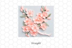 3D Floral 20 oz Skinny Tumbler Sublimation Design