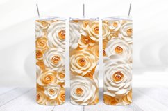 3D Floral 20 oz Skinny Tumbler Sublimation Design