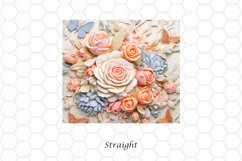 3D Floral 20 oz Skinny Tumbler Sublimation Design