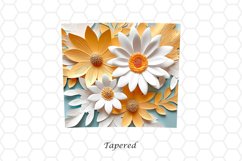 3D Floral 20 oz Skinny Tumbler Sublimation Design