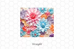3D Floral 20 oz Skinny Tumbler Sublimation Design