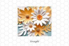 3D Floral 20 oz Skinny Tumbler Sublimation Design
