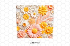 3D Floral 20 oz Skinny Tumbler Sublimation Design