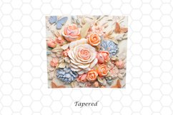 3D Floral 20 oz Skinny Tumbler Sublimation Design