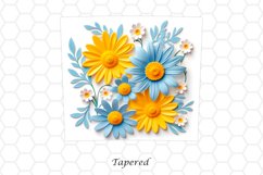 3D Floral 20 oz Skinny Tumbler Sublimation Design