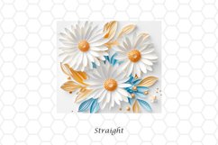 3D Floral 20 oz Skinny Tumbler Sublimation Design