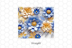 3D Floral 20 oz Skinny Tumbler Sublimation Design