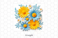 3D Floral 20 oz Skinny Tumbler Sublimation Design