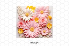 3D Floral 20 oz Skinny Tumbler Sublimation Design