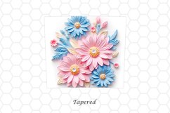 3D Floral 20 oz Skinny Tumbler Sublimation Design