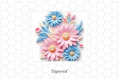 3D Floral 20 oz Skinny Tumbler Sublimation Design