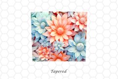 3D Floral 20 oz Skinny Tumbler Sublimation Design