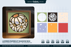 3D Floral Abstract Organic Layered Shadow Box Product Image 2