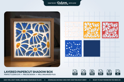 3D Floral Abstract Organic Layered Shadow Box Product Image 2