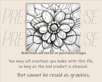 Abstract Floral Line Art 20oz Skinny Tumbler Sublimation PNG Product Image 3