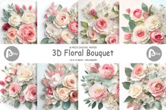 3D Floral Bouquet | Digital Paper Product Image 2