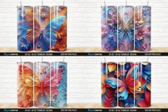 3D Floral Butterfly Tumbler Wrap Bundle Product Image 4
