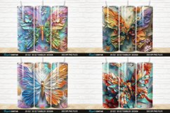 3D Floral Butterfly Tumbler Wrap Bundle Product Image 3