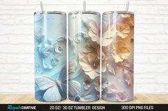 3D Floral Butterfly 20/30oz Skinny Tumbler Product Image 1