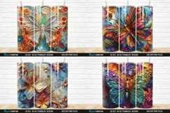 3D Floral Butterfly Tumbler Wrap Bundle Product Image 2