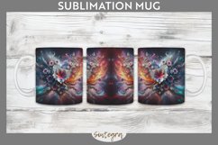 3D Floral Hearts v2 Mug Wrap Sublimation Product Image 1