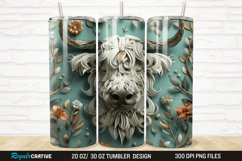 3D Floral Highland Cow 20/30oz Skinny Tumbler Product Image 1