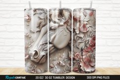 3D Floral Horse 20/30oz Skinny Tumbler Product Image 1