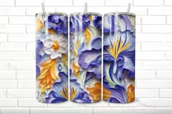 3D Floral 20 oz Skinny Tumbler Wrap Product Image 3