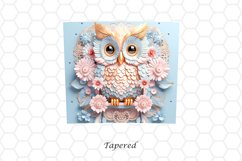 3D Floral Owl 20 oz Skinny Tumbler Wrap Sublimation Design