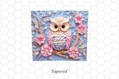 3D Floral Owl 20 oz Skinny Tumbler Wrap Sublimation Design