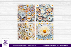 3d floral papers-scrapbooking-digital papers-printable-sdaisy background-wallpaper-wrapping