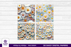 3d floral papers-scrapbooking-digital papers-printable-sdaisy background-wallpaper-wrapping