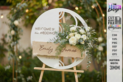 3D Floral Welcome Signs Laser Cut Bundle | Wedding Decor SVG Product Image 2