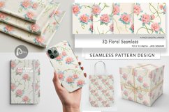 Digital Paper 3D Floral Seamless Product Image 1