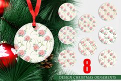 3D Floral Seamless Christmas Ornaments Product Image 1