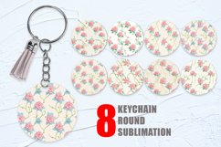 3D Floral Seamless Keychain | Keyring Product Image 1