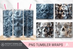 3D Floral Skull Tumbler Wrap Product Image 1