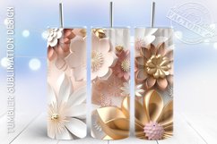 3D tumbler wrap BUNDLE, 3D flowers tumbler design Product Image 14
